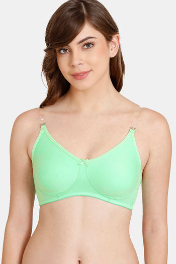 Buy Rosaline Everyday Double Layered Non Wired 3/4th Coverage T-Shirt Bra - Patina Green